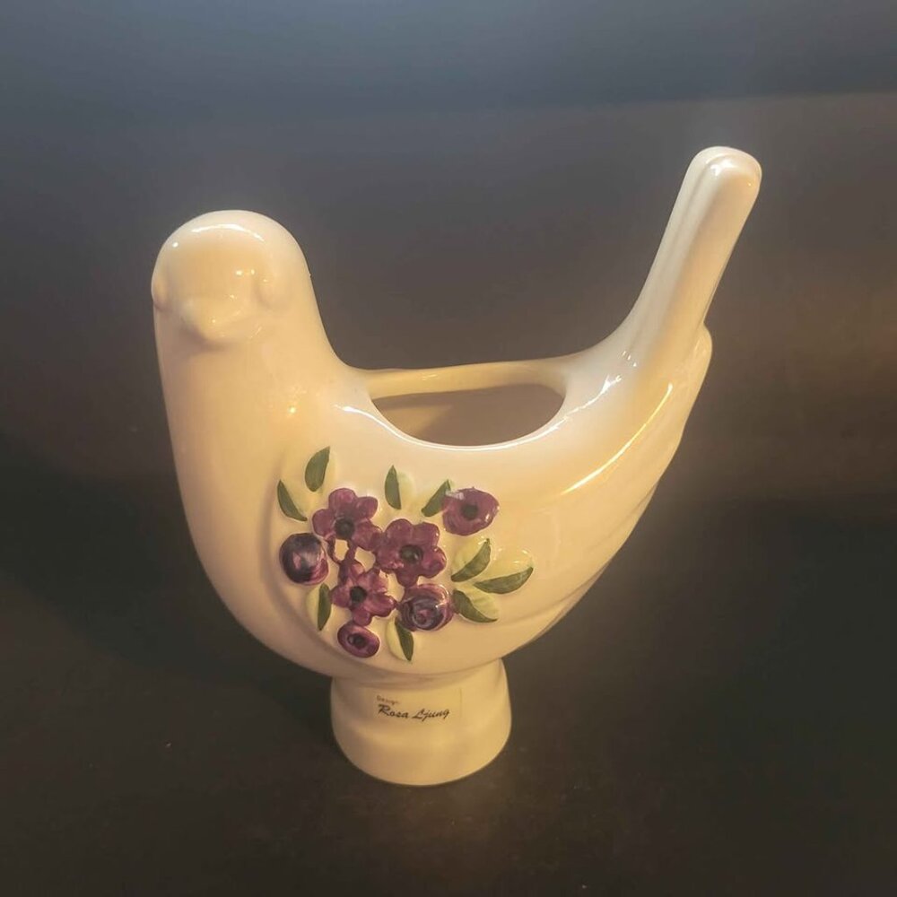 Ceramic Bird Figurine Or Vase Designed By Swedish Ceramic Designer Rosa Ljung